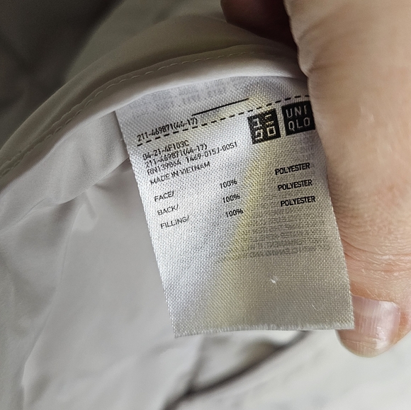 Uniqlo Women's Light Gray Puffer Jacket PUFFTECH Parka Size L - Picture 7 of 8